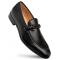 Mezlan "Parole" Black Soft Textured Calfskin Leather Penny Loafer 21047.