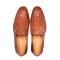 Mezlan "Solomeo" Cognac Genuine Hand-Woven Calfskin Leather Penny Loafer 21101.