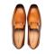 Mezlan Cognac Genuine Textured Patina Deerskin With Contrast Braided Stitching Loafer E21099.