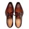 Mezlan "Lontani" Cognac / Rust Genuine Embossed Patterned Calfskin Leather Derby Shoes 21039.