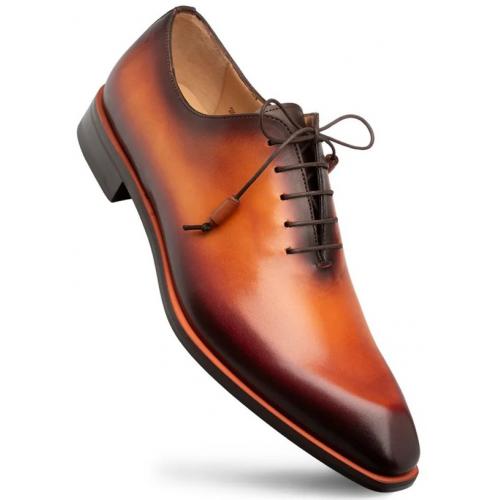 Mezlan "Dietro" New Tan Genuine Patina-Finish Calfskin Leather Oxford Shoes 21068.