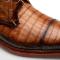 Mezlan "Giovane" Camel Genuine Crocodile Derby Shoes 50032-F.