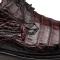 Mezlan "Giovane" Burgundy Genuine Crocodile Derby Shoes 50032-F.