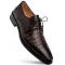 Mezlan "Giovane" Burgundy Genuine Crocodile Derby Shoes 50032-F.