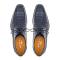 Mezlan "Golfo" Blue Genuine Crocodile Leather Derby Shoes 4967-F.