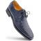 Mezlan "Golfo" Blue Genuine Crocodile Leather Derby Shoes 4967-F.