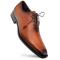 Mezlan "Cupula" Tan Genuine Calfskin Leather Whole-Cut Oxford Shoes 20933.