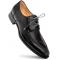 Mezlan "Fratello" Black Genuine Soft-Textured Deerskin Leather Laceup Shoes 20937.