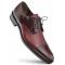 Mezlan "Soka" Burgundy Genuine Calfskin And Deerskin Combination Leather Lace-Up Shoes 15089.