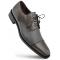 Mezlan "Soka" Grey Genuine Calfskin And Deerskin Combination Leather Lace-Up Shoes 15089.