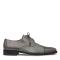 Mezlan "Soka" Grey Genuine Calfskin And Deerskin Combination Leather Lace-Up Shoes 15089.