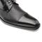 Mezlan "Soka" Black Genuine Calfskin And Deerskin Combination Leather Lace-Up Shoes 15089.