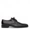 Mezlan "Soka" Black Genuine Calfskin And Deerskin Combination Leather Lace-Up Shoes 15089.