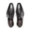 Mezlan "Soka" Black Genuine Calfskin And Deerskin Combination Leather Lace-Up Shoes 15089.