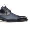 Mezlan "Soka" Blue Genuine Calfskin And Deerskin Combination Leather Lace-Up Shoes 15089.