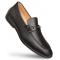 Mezlan Black Genuine Calfskin Leather Apron Ornament Loafer R20268.