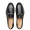 Mezlan Black Genuine Calfskin Leather Apron Ornament Loafer R20268.