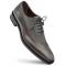 Mezlan "Postdam" Grey Genuine Calfskin / Deerskin Leather Bal Oxford Shoes 16409.