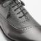 Mezlan "Postdam" Grey Genuine Calfskin / Deerskin Leather Bal Oxford Shoes 16409.