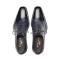 Mezlan "Postdam" Blue Genuine Calfskin / Deerskin Leather Bal Oxford Shoes 16409.