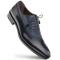 Mezlan "Postdam" Blue Genuine Calfskin / Deerskin Leather Bal Oxford Shoes 16409.