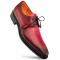 Mezlan "Principe" Burgundy / Rust Genuine Calfskin Leather Derby Shoes 20842.