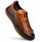 Mezlan "Calico" Cognac Genuine Deerskin Leather Scallop Rubber Sneaker  20947.