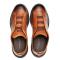 Mezlan "Calico" Cognac Genuine Deerskin Leather Scallop Rubber Sneaker  20947.