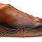 Mezlan "Calico" Cognac Genuine Deerskin Leather Scallop Rubber Sneaker  20947.