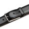 Mezlan Black Center-Piped Genuine Calfskin Leather Belt AO11532.