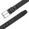 Mezlan Black Genuine Laser-Printed Suede And Calf Trim Leather Belt  AO10359.