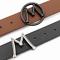 Mezlan Black / Cognac Reversible Genuine Calfskin Leather Belt AO11534.