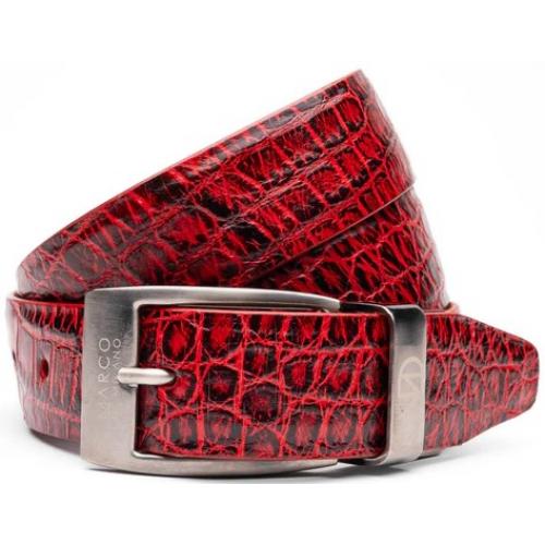 Marco Di Milano Antinque Red Genuine Alligator Belt.