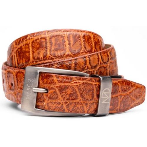 Mezlan Antique Honey Genuine Alligator Leather Belt.