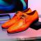Marco Di Milano ''Andretti'' Orange Genuine Ostrich Leg Dress Shoes