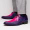 Marco Di Milano ''Andretti'' Pink / Purple Genuine Ostrich Leg Dress Shoes