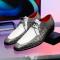 Marco Di Milano ''Andretti'' White / Grey Genuine Ostrich Leg Dress Shoes