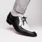 Marco Di Milano ''Andretti'' White / Black Genuine Ostrich Leg Dress Shoes