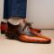 Marco Di Milano ''Anzio'' Brandy Genuine Alligator and Calfskin Dress Shoes