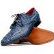 Marco Di Milano ''Apricena'' Navy Genuine Caiman Crocodile Dress Shoes