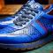 Marco Di Milano ''Brescia'' Electric Blue Genuine Python and Calfskin Fashion Sneakers