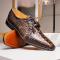 Marco Di Milano ''Caribe'' Orix / Brown Genuine Hornback Caiman Crocodile Dress Shoes