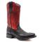 Ferrini Black Crocodile Print Leather Square Toe Cowboy Boots 40493-04