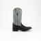 Ferrini "Pinto" Black Genuine Ostrich Patch Square Toe Cowboy Boots 11693-04