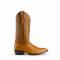 Ferrini "Colt" Cognac Genuine Full Quill Ostrich Round Toe Cowboy Boots 10111-02