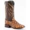 Ferrini "Bronco" Cigar Pirarucu Print Leather Square Toe Cowboy Boots 43393-61