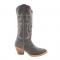 Ferrini Ladies "Quinn" Gray Grain Leather Narrow Snipped Toe Cowgirl Boots 84861-49