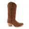 Ferrini Ladies "Quinn" Latte Full Grain Leather Snipped Toe Cowgirl Shoes 84861-06