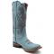 Ferrini Ladies "Ella" Aqua Full Grain Leather Square Toe Cowgirl Boots 81093-25