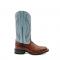 Ferrini Womens "Kai" Cigar Sea Turtle Print Leather Square Toe Cowboy Shoes 92593-61